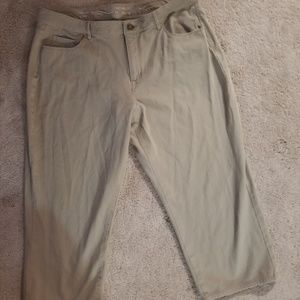 Very nice khaki cropped pant  Coldwater Creek